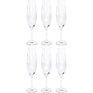10x Champagneglazen/flutes 26 Cl/260 Ml Van Kristalglas - Kristalglazen - Champagneglas