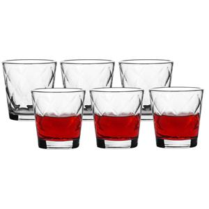 Bormioli Rocco Waterglazen/drinkglazen Set Van 6x Stuks 240 Ml Transparant Kaleido Relief - Drinkglazen