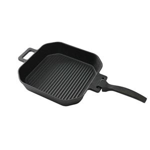 Proregal Grillpfanne »Gusseisenpfanne mit abnehmbaren Griff 25 x 25 cm«