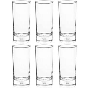 Secret de Gourmet Set van 12x stuks longdrink glazen Georgi 290 ml van glas - Drinkglazen - Waterglazen - Tumbler - Longdrinkglazen