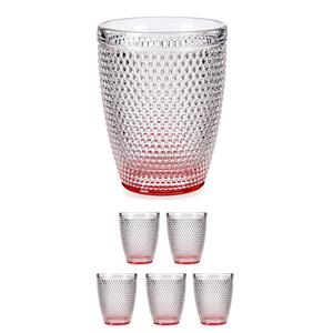 Vivalto Set van 12x stuks luxe kristal-look transparante drinkglazen/waterglaze 300 ml - Drinkglazen