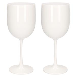2x stuks onbreekbaar wijnglas Wit