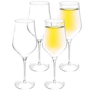 Secret de Gourmet Set van 4x grote wijnglazen voor rode wijn Rhone 740 ml van glas - Wijn glazen - Wijnglazen