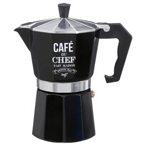 Secret de Gourmet Moka pot/percolator - aluminium - 300 ml - zwart - Percolators