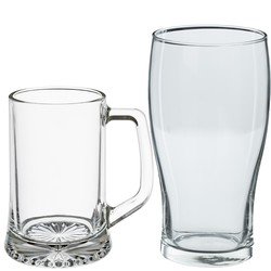Secret de Gourmet Bierglazen set - bierpullen/pint glazen - 8x stuks - glas - Bierglazen