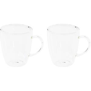 Set van 2x dubbelwandige koffieglazen / cappuccino glazen 270 ml - Dubbelwandige glazen voor cappuccino - Koffie- en theeglazen