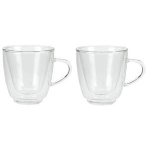Cosy & Trendy Set van 4x dubbelwandige koffie/espresso glazen 160 ml - Transparant