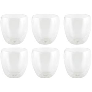 6x Luxe dubbelwandige theeglazen 200ml - Keuken accessoires - Koffie/thee bekers en glazen - Koffie- en theeglazen