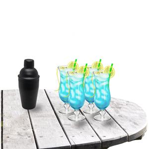 Royal Leerdam  Cocktailshaker 500 ML met 4x Pina Colada cocktailglazen 440 ml - Cocktailglazen