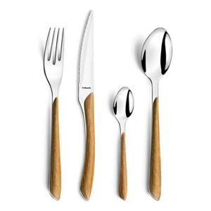 Besteckset Amefa Holz Metall Edelstahl 48 Stücke
