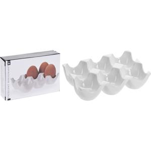 EXCELLENT HOUSEWARE eiertray/houder voor 6 eieren - Wit