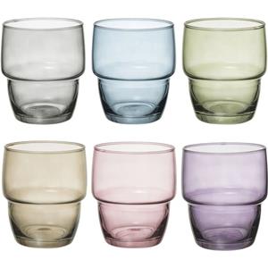 Secret de Gourmet Set van 12x stuks water/sap glazen stapelbaar Rodrig 280 ml van glas - Drinkglazen - Waterglazen - Drinkglazen