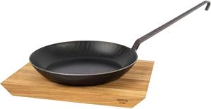 Siena Home Bratpfanne FERMO, Gusseisen, (Set, 2 tlg.), schmiedeeisern,28 cm, hoch, Induktion, mit Schneidebrett BRESCIA 45