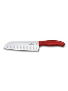 Victorinox Santokumesser »SwissClassic Santokumesser 6.8521.17B Kullenschliff 17 cm Rot«