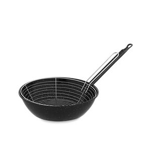 Bratpfanne Mit Korb Vaello Schwarz Emaillierter Edelstahl (ø 24 Cm)