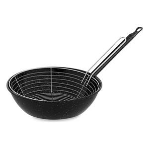 Bratpfanne Mit Korb Vaello Schwarz Emaillierter Edelstahl (ø 26 Cm)