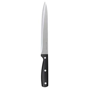 Secret de Gourmet snijmes/keukenmes Essential - 1x stuks - RVS - zwart - 33 cm -