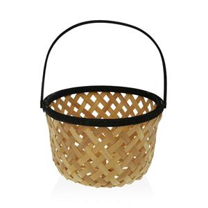 Obstschale Versa Schwarz Bambus (28,5 X 35 X 28,5 Cm)