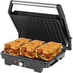 Monzana Contactgrill Zilver 2200W