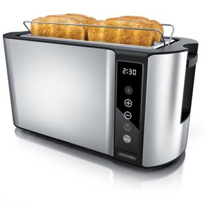 Arendo Toaster, 2 lange Schlitze, f&uuml;r 4 Scheiben, 1500 W, Langschlitz, Br&ouml;tchenaufsatz, W&auml;rmeisoliertes Geh&auml;use, Display, Touch