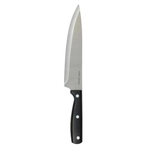Secret de Gourmet vleesmes/koksmes Essential - 1x stuks - RVS - zwart - 33 cm -