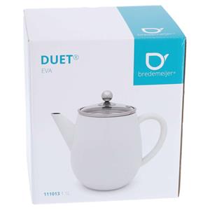 Bredemeijer Theepot Duet Eva 1,1 l - wit