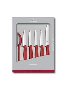 Victorinox Swiss Classic groentemessen 6 stuks rood