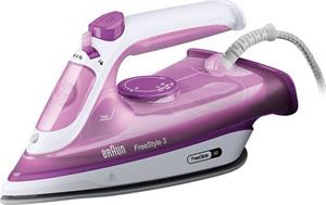 Braun Dampfbügeleisen  FreeStyle 3 FI 3124 PU Dampfbügeleisen Weiß/Lila, 2400 W