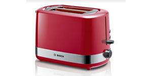 Bosch TAT6A514 Broodrooster Met broodrekje Rood, RVS