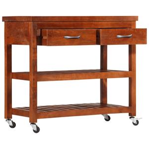 vidaXL Keukentrolley 100x48x89 cm massief acaciahout