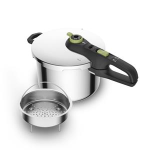 Tefal Secure 5 Trendy Snelkookpan 6 Liter Met Stoommand