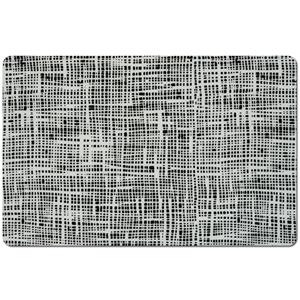 Zeller 1x Placemats Gestreept - Kunststof - 44 X 29 Cm - Zwart - Abstract - Placemats