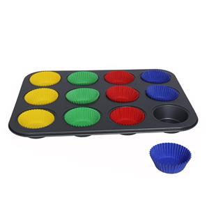 Bakplaat Voor Muffins Multicolour Ovenschaal (7 X 7 X 3 Cm) (35 X 3 X 26,5 Cm)