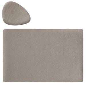 Zeller Placemats en onderzetters lederlook et 6x etallic taupe - 45 x 30 cm - Placemats