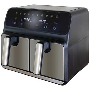 Unold TWIN ZONE Airfryer 1700 W 2 gescheiden temperatuurregelaars Zwart, RVS
