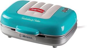 Ariete Broodrooster Party Time 3-in-1 Sandwich & Cookies Blue