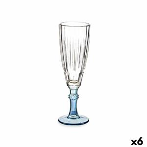 Vivalto Champagnerglas Exotic Kristall Blau 6 Stück (170 Ml)