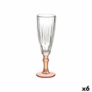 Vivalto Champagnerglas Exotic Kristall Lachsfarben 6 Stück (170 Ml)