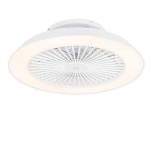 QAZQA Smarter Deckenventilator weiß inkl. LED mit Fernbedienung - Deniz