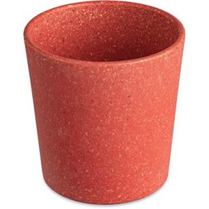 KOZIOL Becher 4er-Set Connect Cup S Nature Coral, 190 ml, Kunststoff-Holz-Mix, stapelbar
