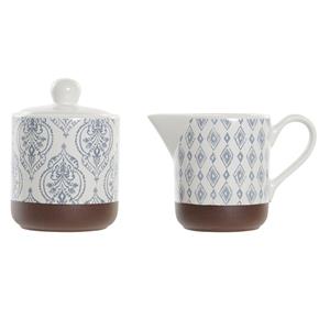 Zuckerdose Dkd Home Decor Aluminium Steingut (12,5 X 6,5 X 8 Cm) (2 Pcs)