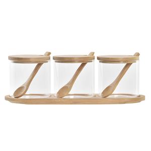 Zuckerdose Dkd Home Decor Grundlegend Bambus Borosilikatglas (29 X 10 X 10 Cm)