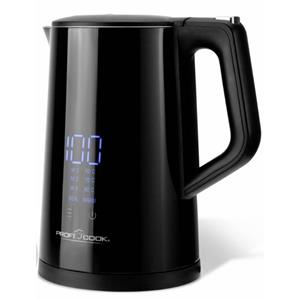 ProfiCook Wasserkocher PC-WKS 1243, 1,7 L Temperatureinstellung 50°-100°C, Soll & Ist Temperaturanzeige