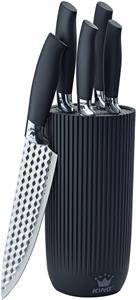 King Messer-Set CONIC, (Set, 6 tlg.), Messerklingen mit Wabenstruktur