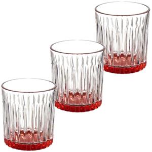 Vivalto Luxe Exotic Collection Drinkglazen set 6x stuks op oranje basis 330 ml - Drinkglazen