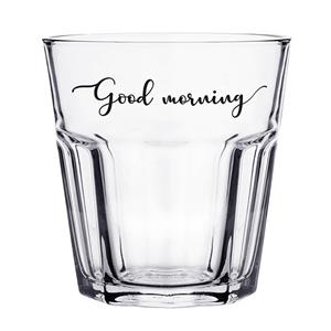 Clayre & Eef Waterglas 250 ml Glas Good morning Drinkbeker Drinkglas Transparant Drinkbeker Drinkglas