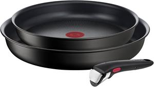 Tefal Pfannen-Set Ingenio Unlimited L76390, Aluminium, (Set, 3 tlg.), stapelbar, Antihaftversiegelung, Induktion, Made in France, kompakt