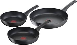 Tefal Pfannen-Set Ultimate On G26090, Aluminium, (Set, 3 tlg.), Antihaftversiegelung, Temperaturanzeiger, Induktion, 20/24/28 cm