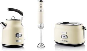 Westinghouse Retro Collections Bundle - Broodrooster, Waterkoker en Staafmixer - Vanilla White