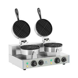 Royal Catering Wafelijzer - 2 x 1300 watt - Rond